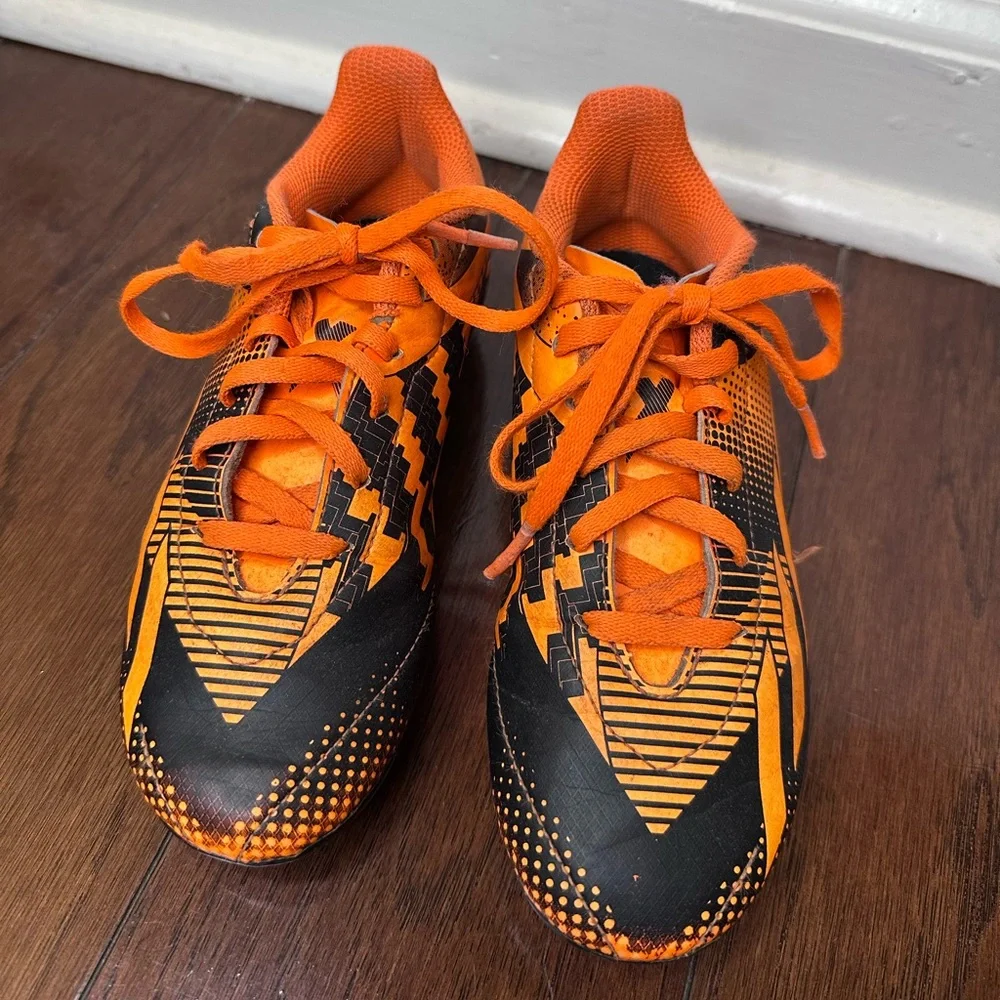Kids' Orange and Black Soccer Cleats